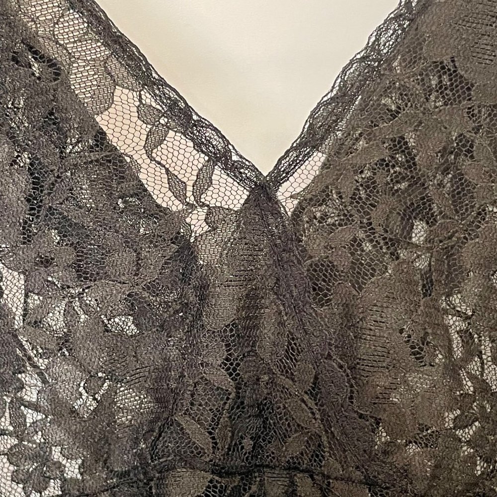 VTG Victoria's Secret M Gold Crown Label M Black Lace Lingerie Teddy Feminine - Picture 9 of 16
